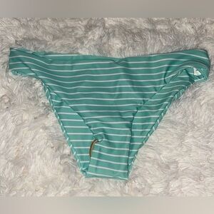 Striped Mint Green Bikini Bottom - Women Swim Bikinis